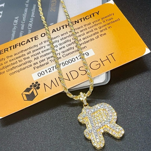 VVS GRA certified moissanite diamond R initial letter, 100% passes diamond test - Picture 9 of 9